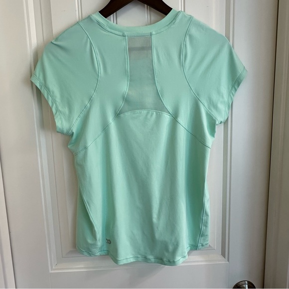 All in motion mint green back vented cap sleeve athletic top woman S - Picture 9 of 9